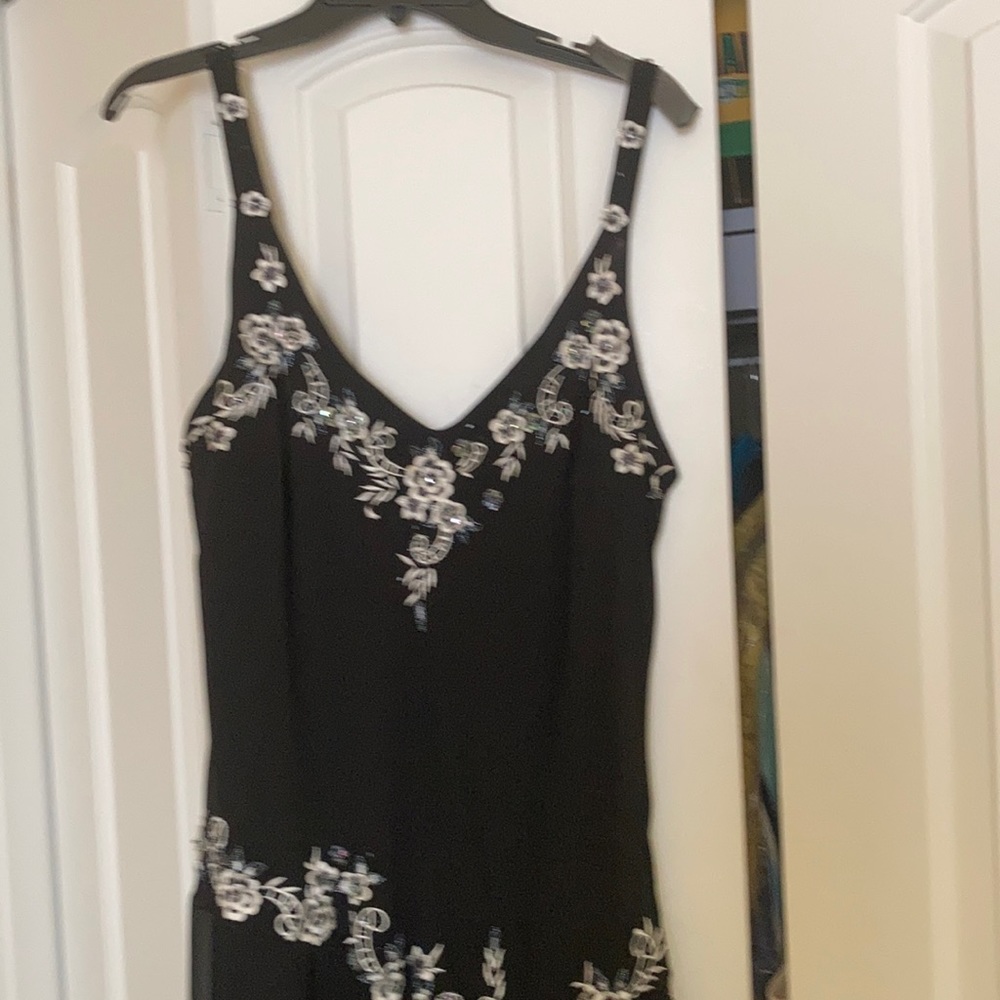 Lovely evening dress with decor and beading